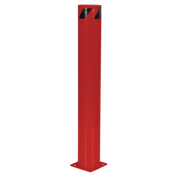 Vestil STEEL PIPE SAFETY BOLLARD 48"X6.5" RED BOL-48-6.5-RED